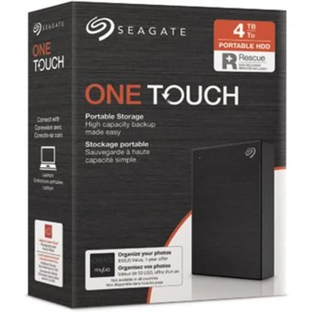 Seagate One Touch 4TB Portable External Hard Drive