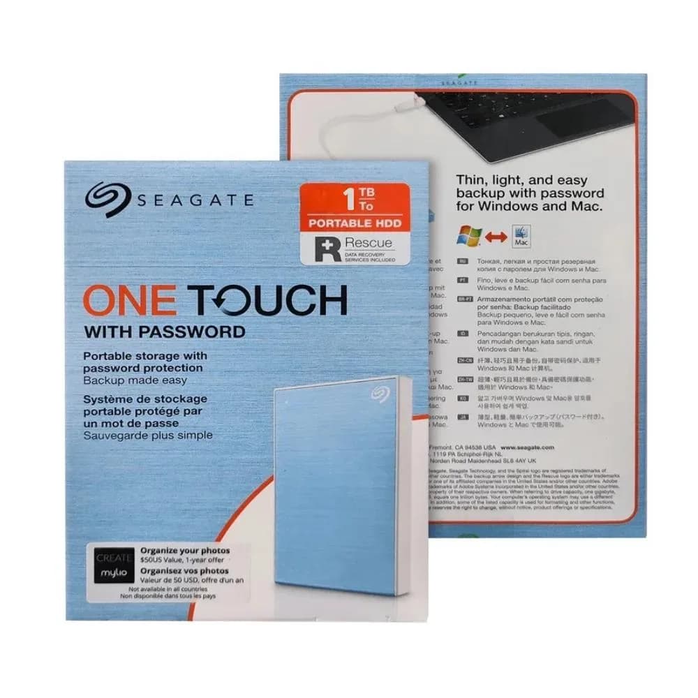 Seagate One Touch with Password 1TB / 2TB / 4TB / 5TB Portable External Hard Drive