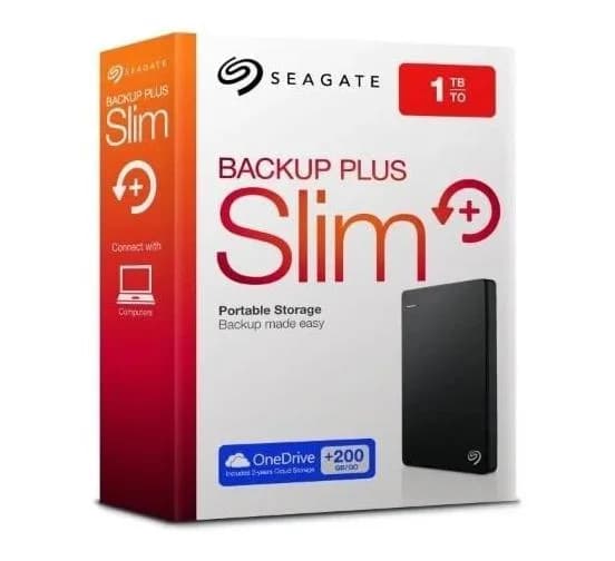 Seagate Backup Plus Slim 1TB Portable External Hard Drive
