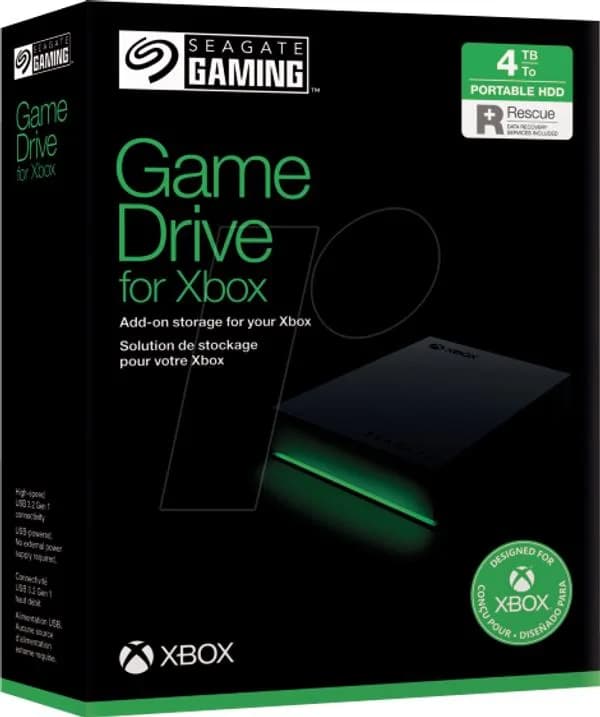 Seagate Game Drive for Xbox 4TB External Hard Drive