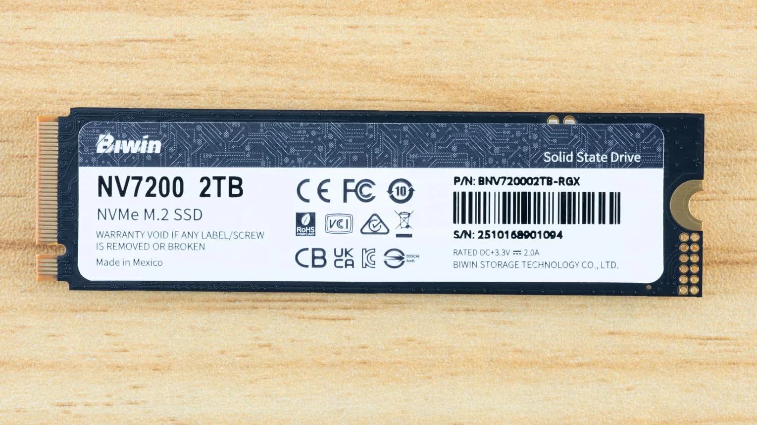 BIWIN NV7200 2TB PCIe Gen4 x4 NVMe M.2 2280 SSD