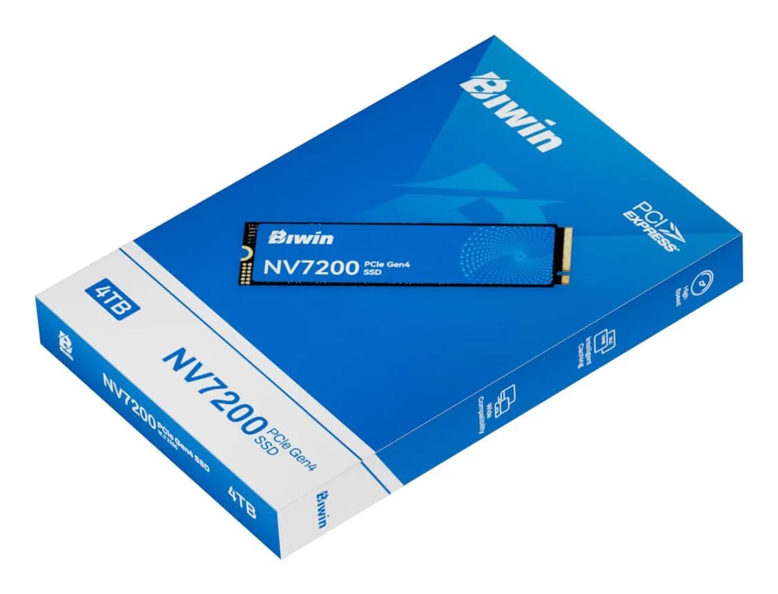 BIWIN NV7200 4TB PCIe Gen4 x4 NVMe M.2 2280 SSD