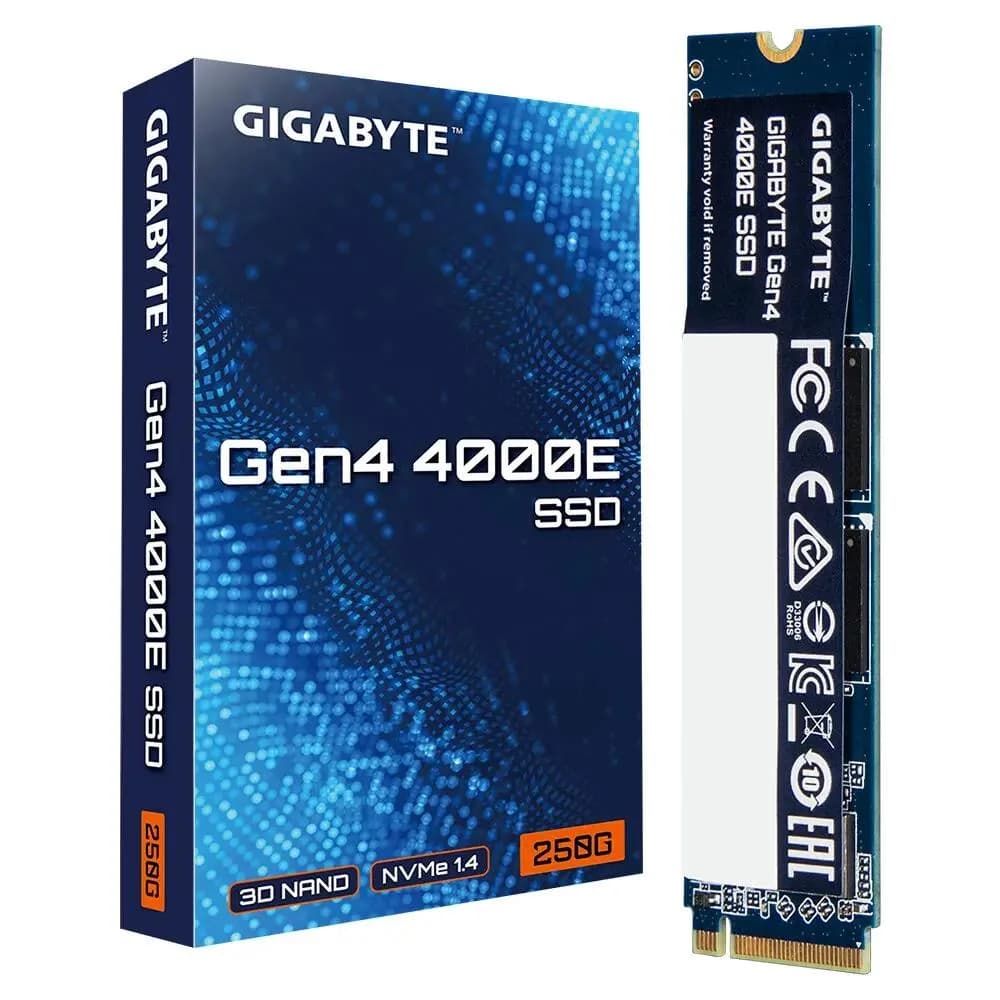 GIGABYTE Gen4 4000E SSD 250GB PCIe Gen4 x4 NVMe M.2 2280