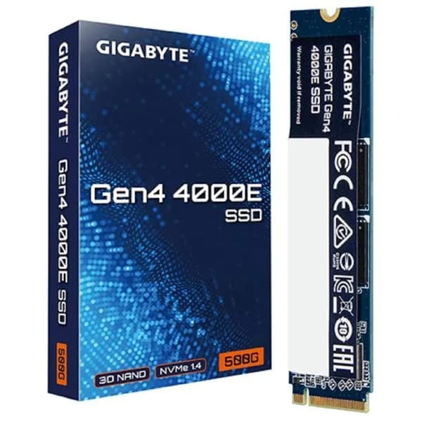 GIGABYTE Gen4 4000E SSD 500GB PCIe Gen4 x4 NVMe M.2 2280