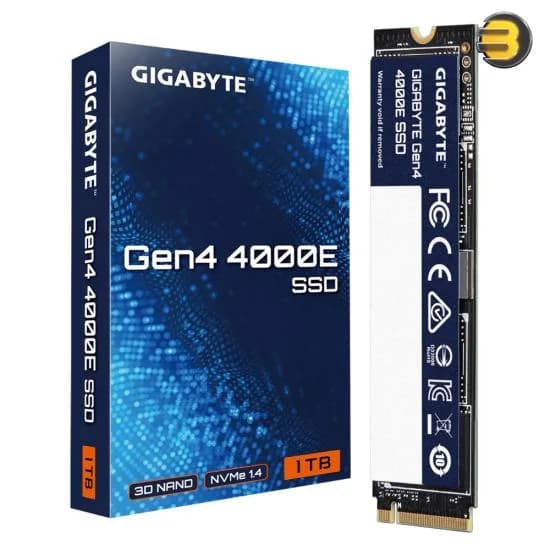 GIGABYTE Gen4 4000E SSD 1TB PCIe Gen4 x4 NVMe M.2 2280