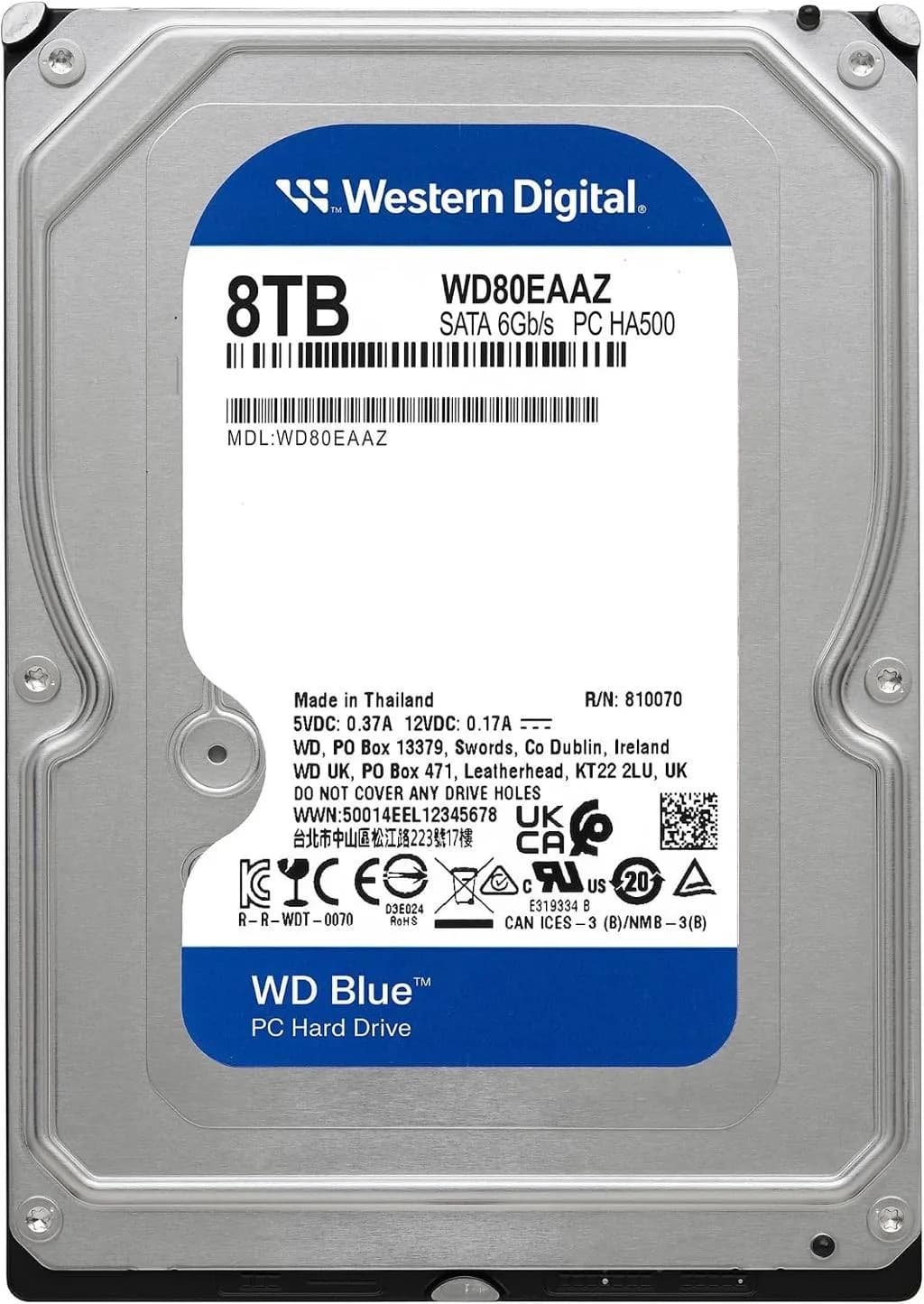 Western Digital WD Blue 8TB 3.5" SATA Internal Hard Drive