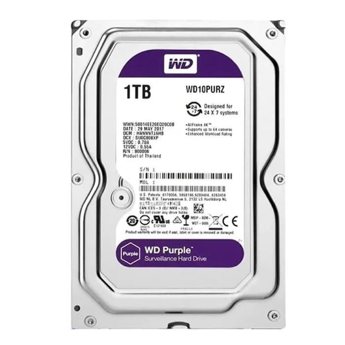 Western Digital WD Purple 1TB 3.5" SATA Surveillance Internal Hard Drive
