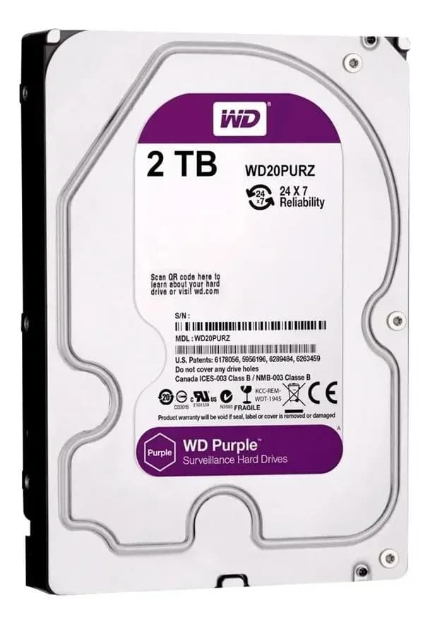 Western Digital WD Purple 2TB 3.5" SATA Surveillance Internal Hard Drive