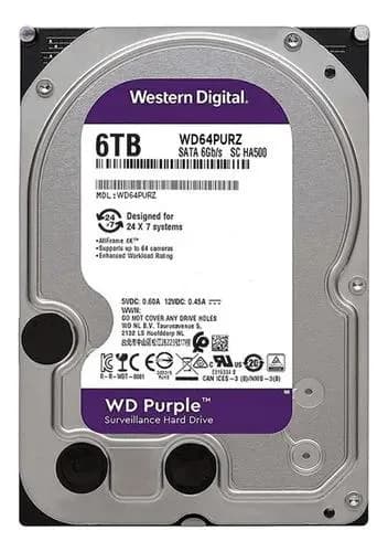 Western Digital WD Purple 6TB 3.5" SATA Surveillance Internal Hard Drive
