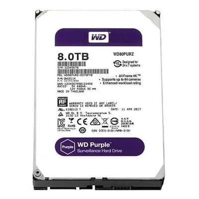 Western Digital WD Purple 8TB 3.5" SATA Surveillance Internal Hard Drive