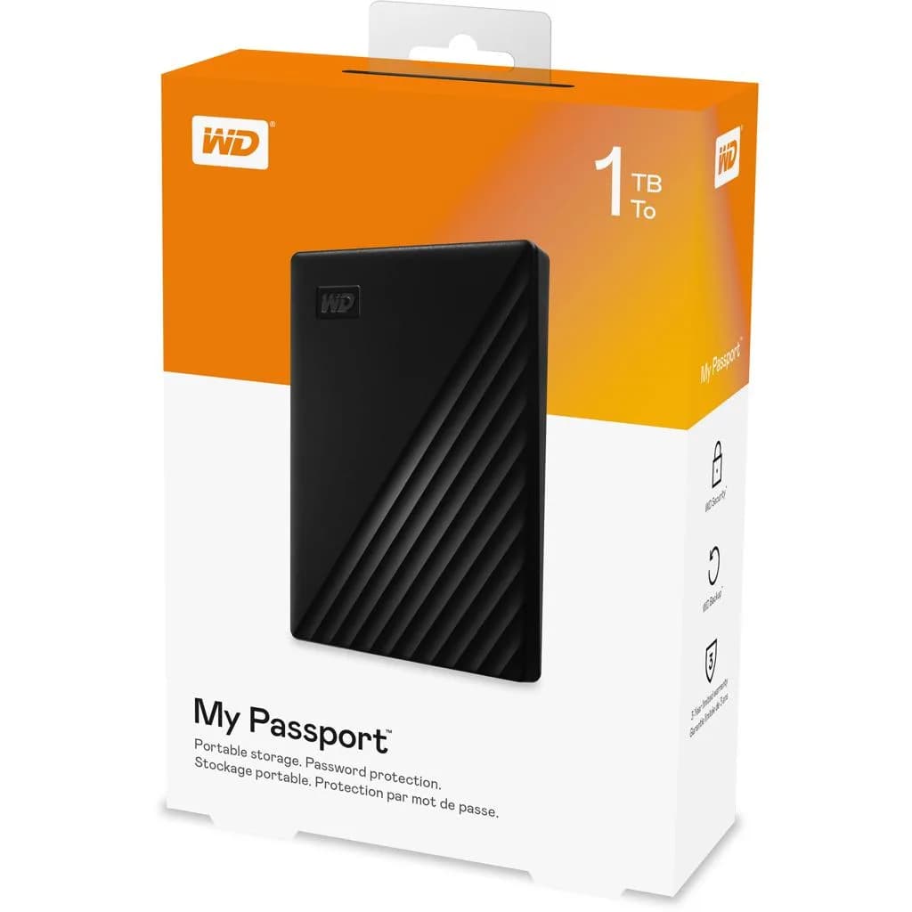 WD My Passport 1TB Portable External Hard Drive