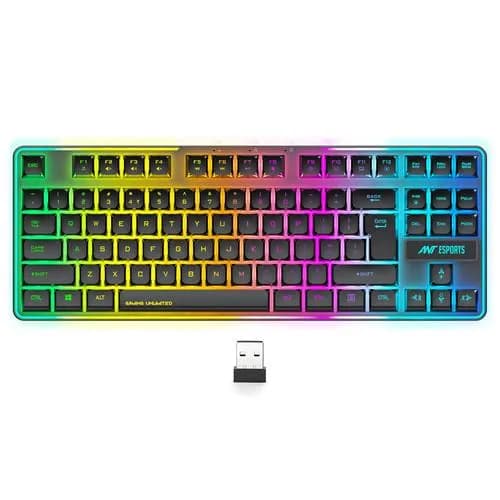 Ant Esports MK720 Pro V2 Membrane Wireless Gaming Keyboard Black