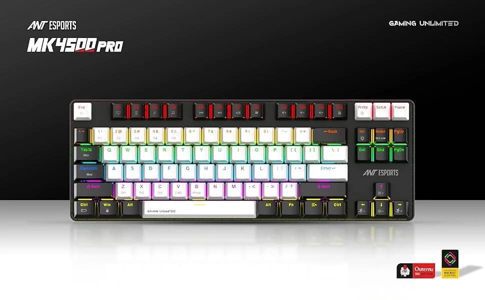 Ant Esports MK4500 Pro Mechanical Wireless Gaming Keyboard Black